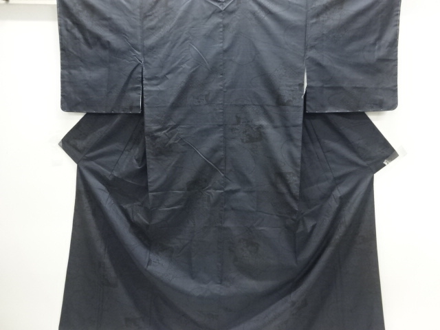 JAPANESE KIMONO / DORO OSHIMA TSUMUGI / WOVEN FLOWER / 5MARUKI